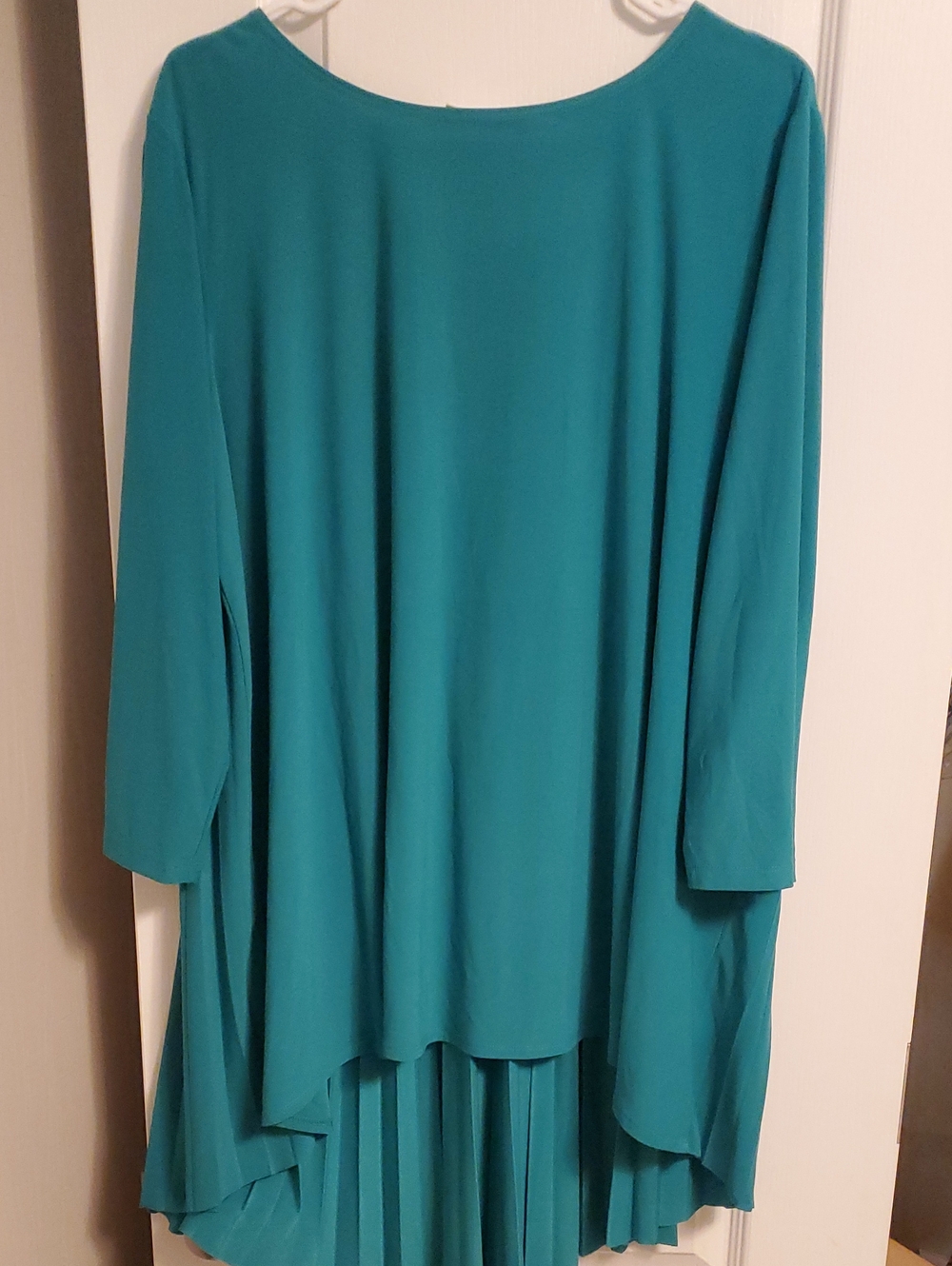 Teal Pleated Back Women's Blouse